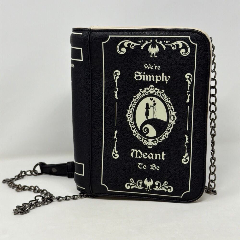 Disney Nightmare Before Christmas Jack Skellington Book Crossbody Bag Black